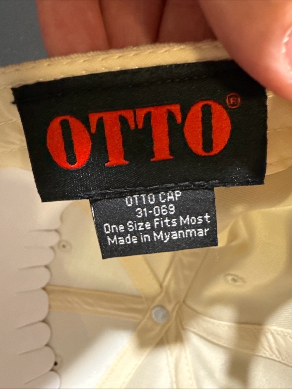 OTTO Two-Tone AMEN Snapback Hat - Beige & Black - Picture 4 of 5